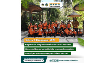 Outing Class MI Hidayatullah Denpasar di Bali Bird Park: Belajar Mengenal Ciptaan Allah Lewat Keindahan Burung-Burung