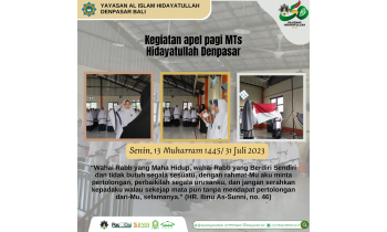 Upacara bendera MTs Putri